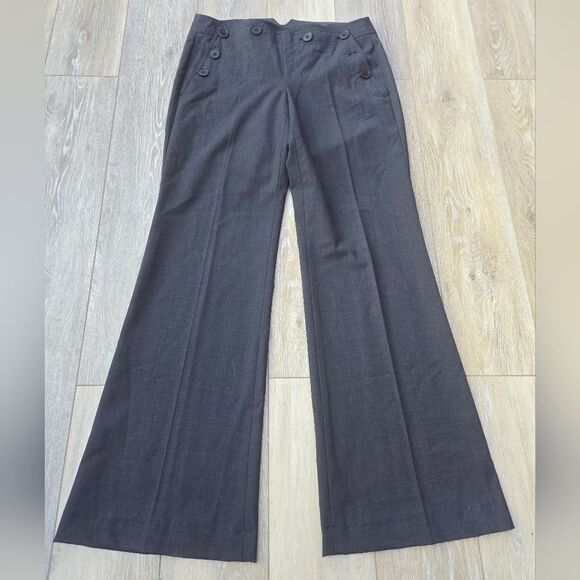 Theory vintage flare pants with front and back button detail sailor style size 4 - Picture 1 of 12